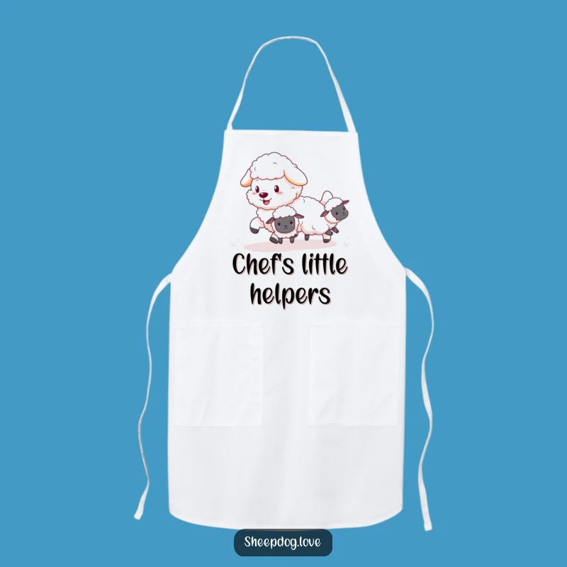 Funny Sheepdog Apron: Fluffy Herder of Bouncing Sheep Kitchen Wear, Hilarious Cooking Companion