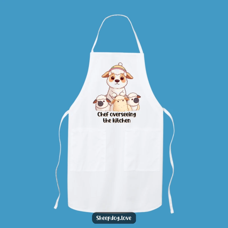 Funny Sheepdog Apron: Cook With Dapper Vigilance