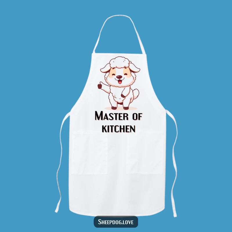 Funny Sheepdog Apron: Hardworking Dog Chef, Hilarious Kitchen Accessory