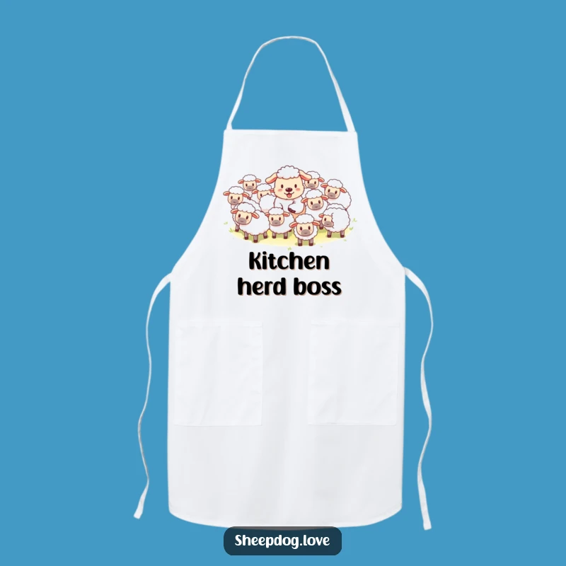 Funny Sheepdog Herding Apron: Cook and Cute with Canine Charm