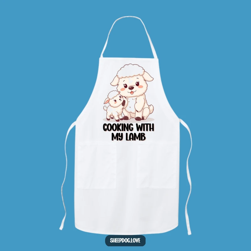Funny Sheepdog Lamb Apron: Cook with Farm Animal Charm