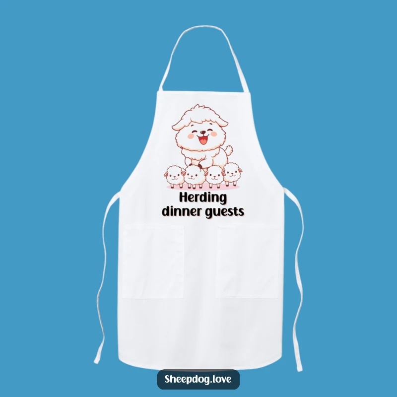 Funny Sheepdog Herding Apron: Joyful Kitchen Fun, Perfect Funny Gift