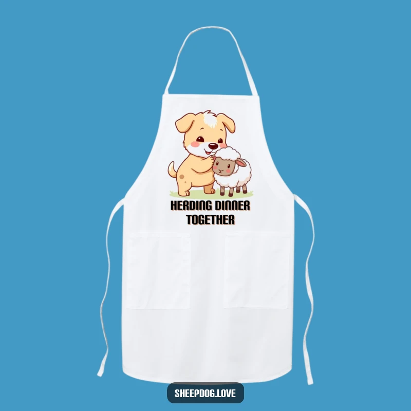 Funny Sheepdog Herder Apron: Cook with Canine Assistance Flair