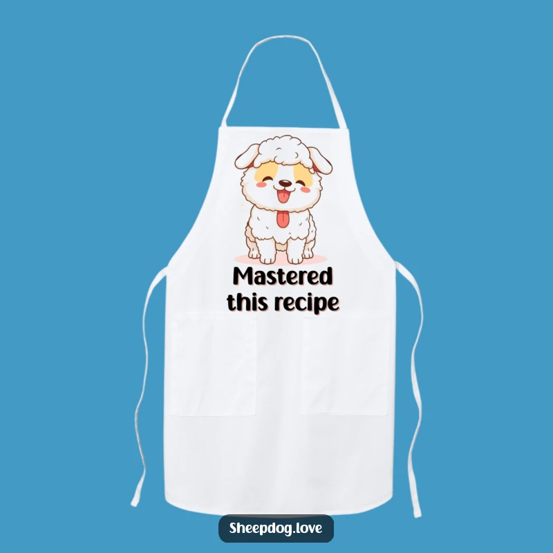 Funny Sheepdog Apron: Happy Herder Chef Wear, Hilarious Kitchen Gift