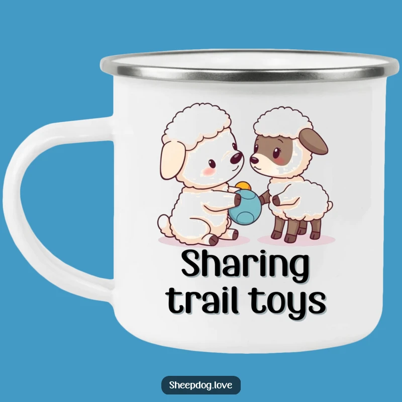 Funny Sheepdog Lamb Camping Mug: Outdoor Pals Gear, Great Funny Farm Gift