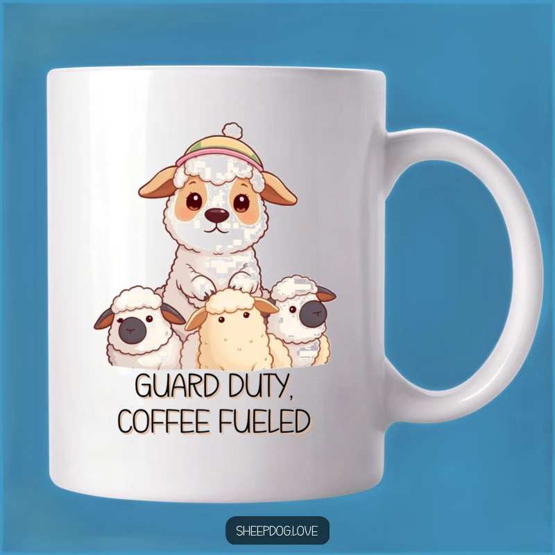 Funny Guard Dog Sheepdog Mug: Dapper And Dedicated Protector Gift