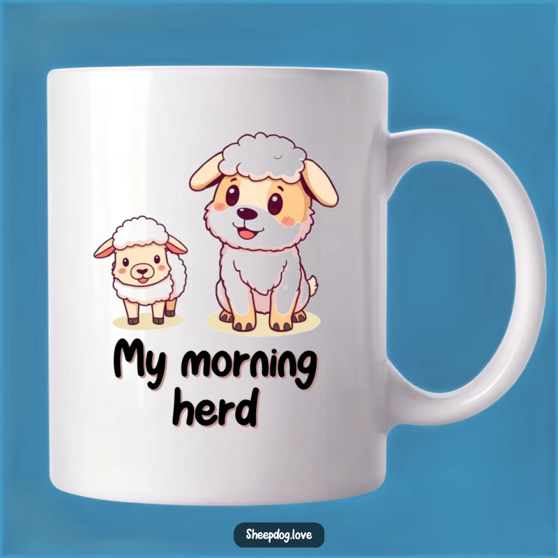 Funny Pleased Sheepdog Mug - Leader Dog Gift for Sheep Herders