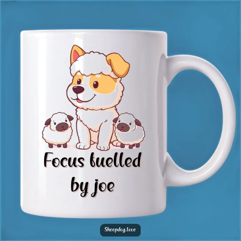Funny Sheepdog Mug: Determined Happy Watcher, Hilarious Dog Duty Gift