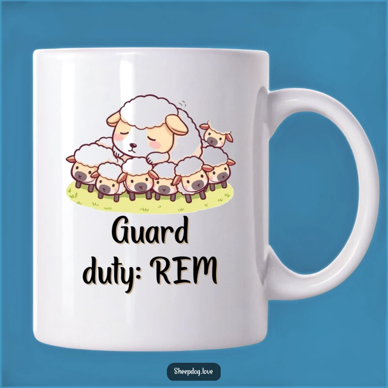 Funny Sheepdog Nap Mug: Peaceful Shepherd Dog Gift