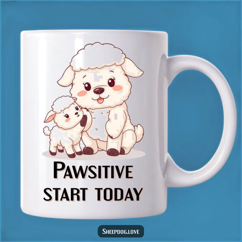 Funny Sheepdog and Lamb Mug: A Heartwarming Farm Friendship Gift