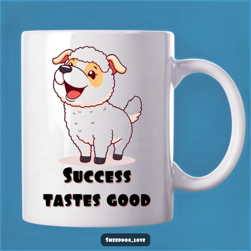 Funny Happy Tails Sheepdog Mug - Celebratory Gift for Dog Enthusiasts