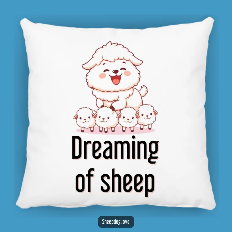 Funny Sheepdog Herding Pillow: Cozy Flock Comfort, Cozy Funny Gift