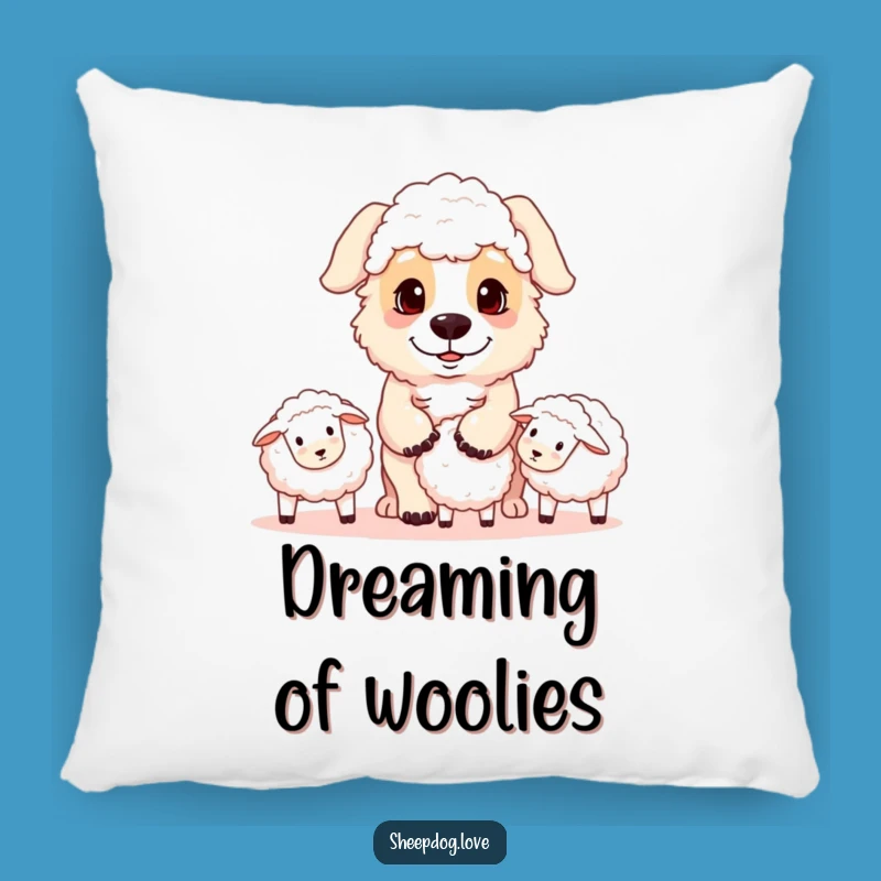 Comfy Sheepdog Pillow: Funny Focused Herder Dog Cushion Gift