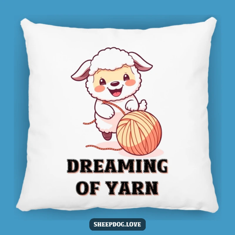 Funny Sheepdog Yarn Ball Pillow: Cozy Comfort with Canine Cuteness