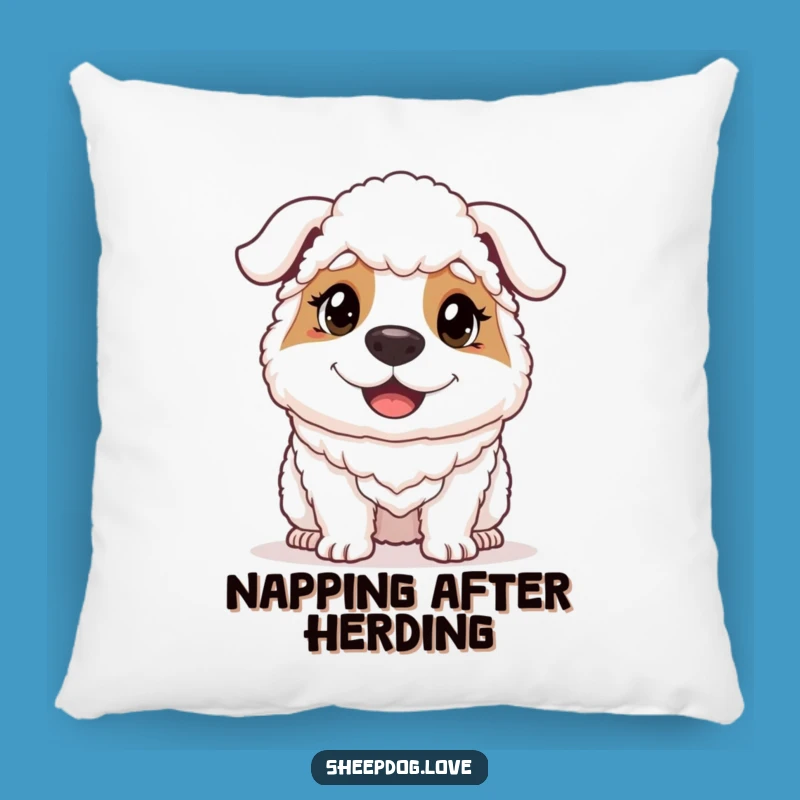 Funny Determined Sheepdog Pillow - Comfy Accent with a Happy Grin Gift
