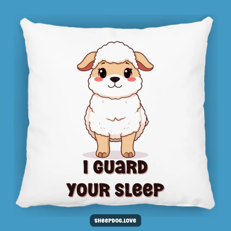 Funny Protective Sheepdog Pillow - Cozy Comfort, Gentle Guard