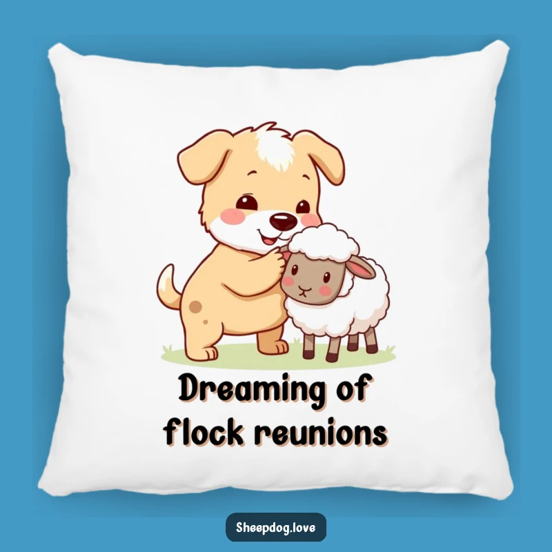 Funny Sheepdog Herder Pillow: Cozy Comfort with a Helpful Hound