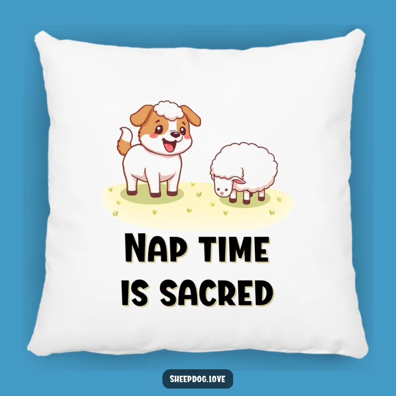 Funny Sheepdog Wagging Tail Pillow - Soft Farm Dog Accent Cushion Gift