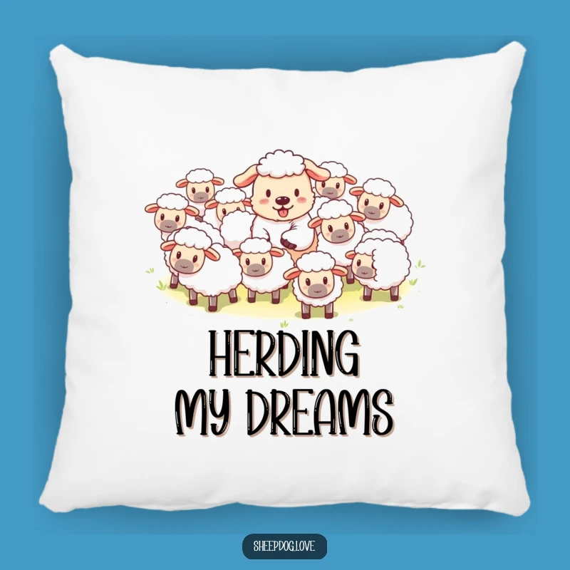 Funny Sheepdog Herding Pillow: Cozy Comfort with a Touch of Farm Fun