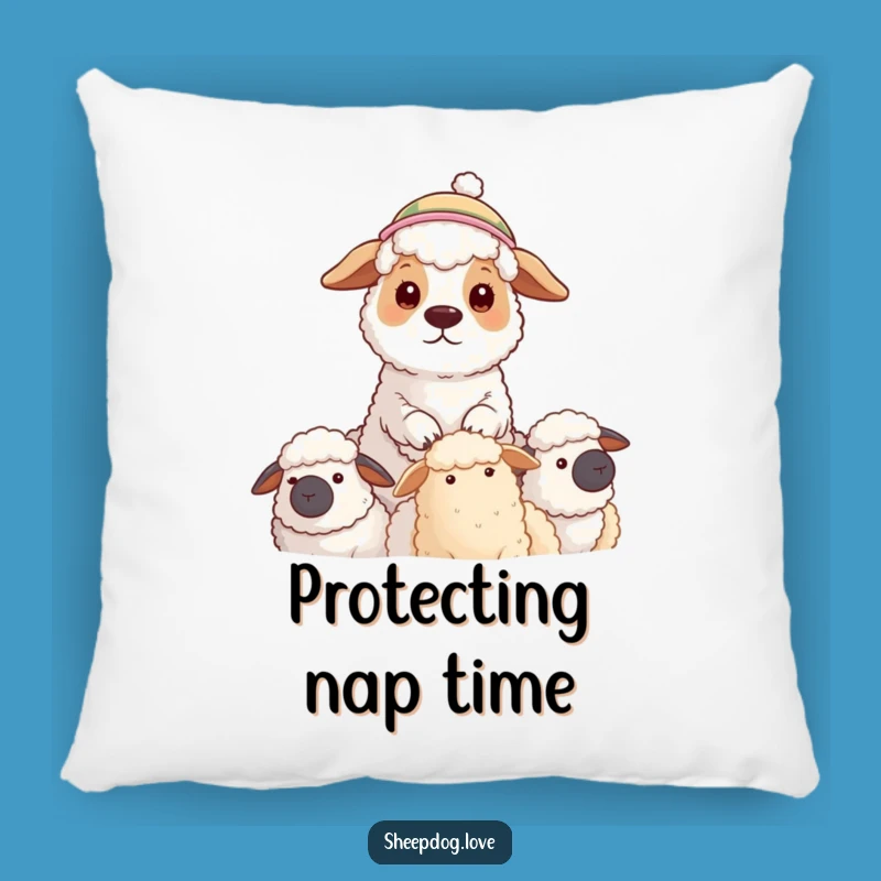 Funny Sheepdog Pillow: Cozy Comfort With A Watchful Eye