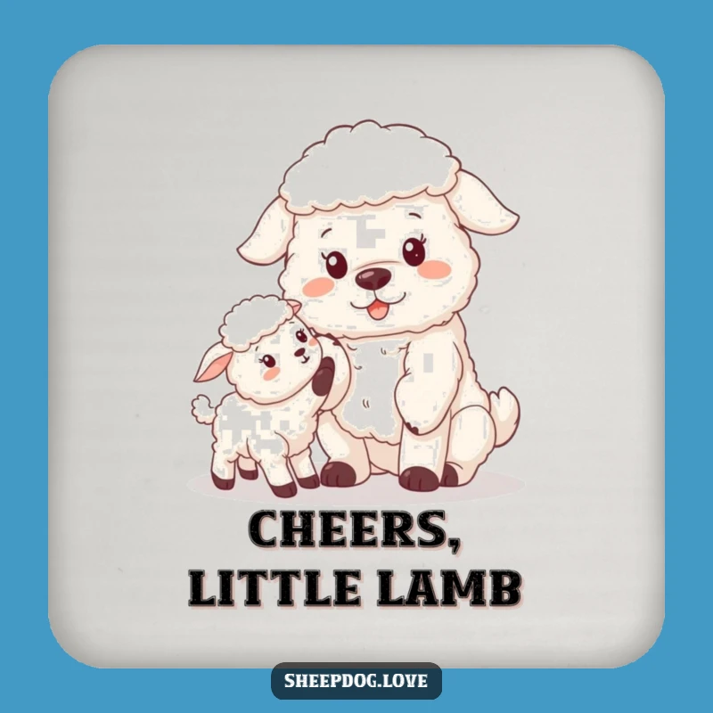 Funny Sheepdog Lamb Coaster: Protect Surfaces with Farm Charm