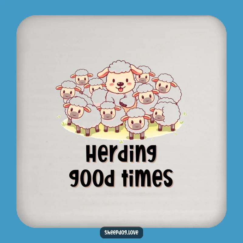 Funny Sheepdog Herding Coasters: Protect Surfaces with Canine Charm