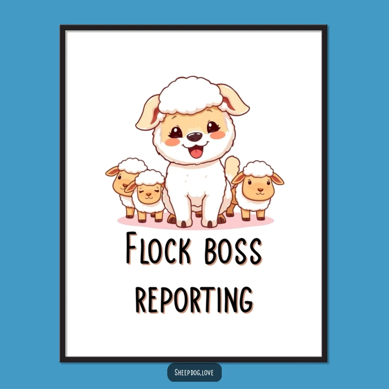 Funny Proud Sheepdog Poster: Cheerful Wall Art for Dog Lovers