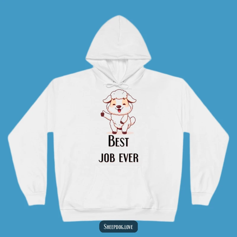 Funny Sheepdog Hoodie: Proud Wagging Tail, Cozy and Warm Dog Lover Gift