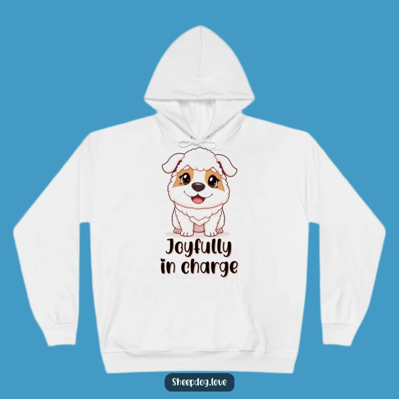 Cozy Funny Determined Sheepdog Hoodie - Warm and Happy Dog Gift