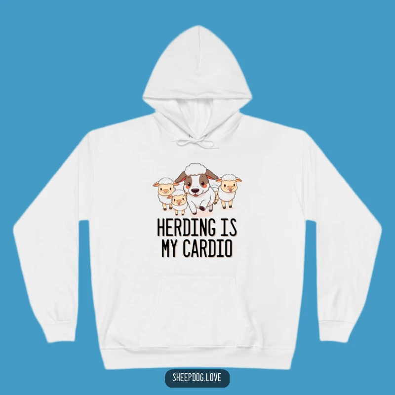 Cozy Funny Sheepdog Herding Hoodie - Warm and Hilarious Gift Idea