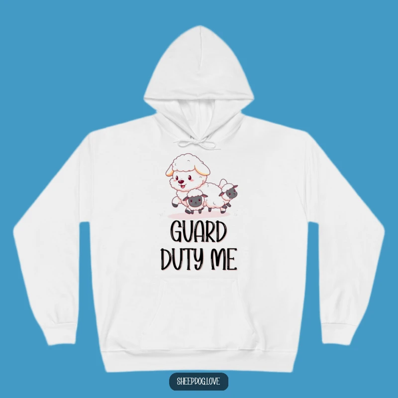 Funny Sheepdog Hoodie: Cozy Fluffy Herding Sheep Design, Warm and Hilarious Gift for Cold Days