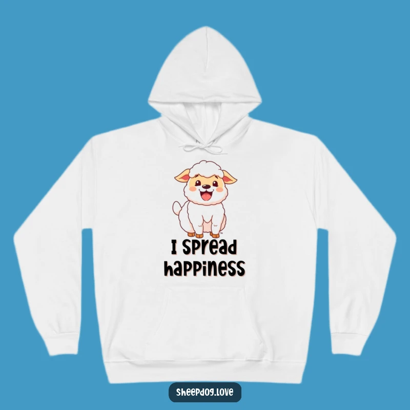 Funny Happy Sheepdog Hoodie: Cozy Enthusiastic Wag, Ideal Funny Gift