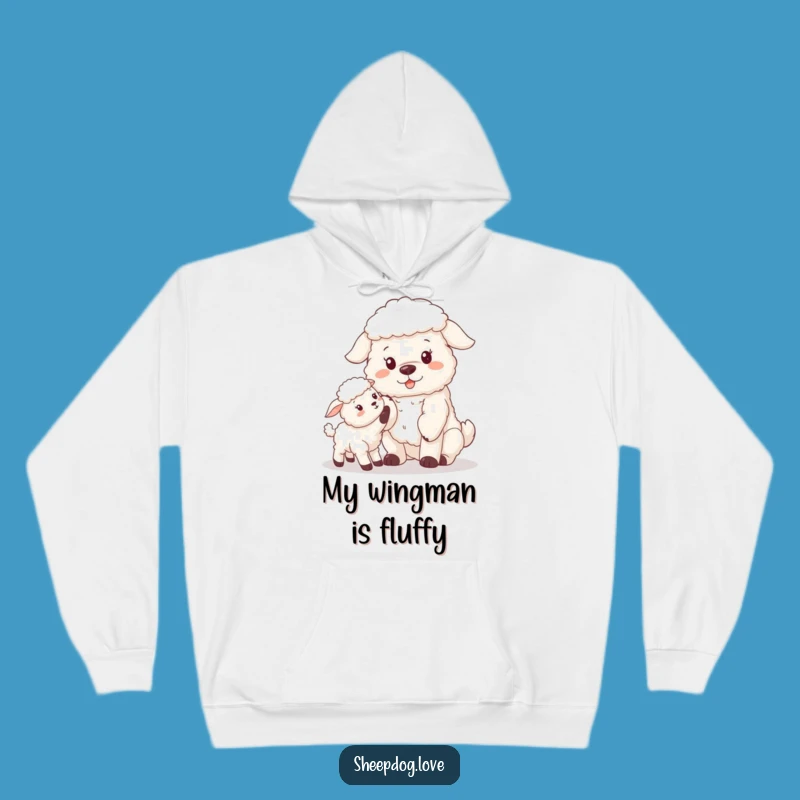 Funny Sheepdog Lamb Hoodie: Cozy Farm Friendship for Chilly Days