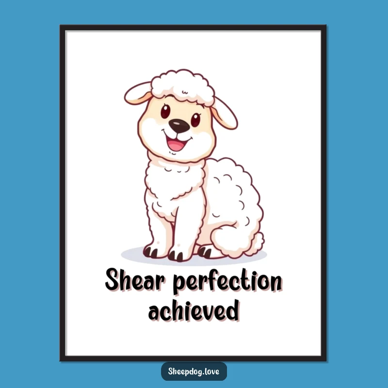 Funny Free Printable Wall Art: Content Sheepdog & Sheep Duo, Downloadable Farmhouse Art