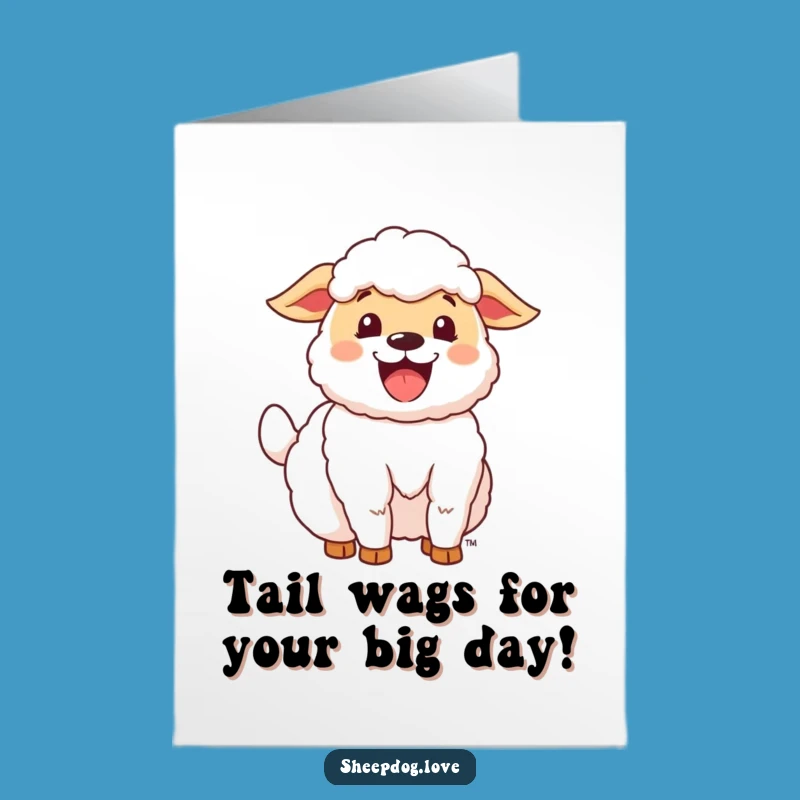 Free Printable Happy Sheepdog Birthday Card - Funny Downloadable Gift for Dog Lovers