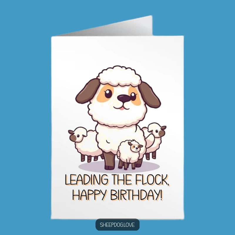 Free Printable Sheepdog Birthday Card: Guiding Star Downloadable Hilarious Gift
