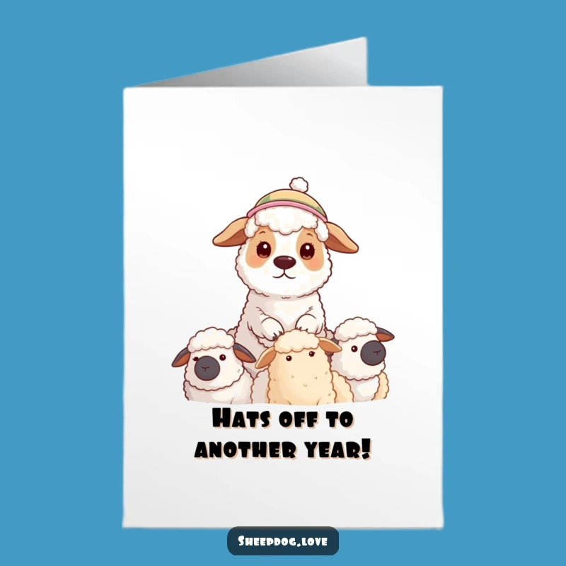 Free Printable Birthday Card: Dapper Sheepdog Guardian - Funny Downloadable Gift