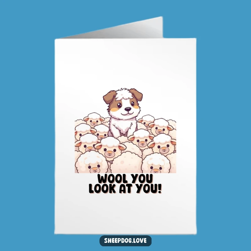 Free Printable Sheepdog Birthday Card: Funny Downloadable Gift for Dog Lovers