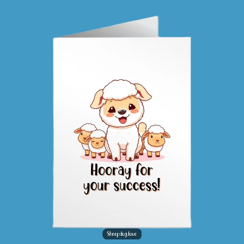 Free Printable Congrats Card: Proud Sheepdog's Success - Downloadable Celebration