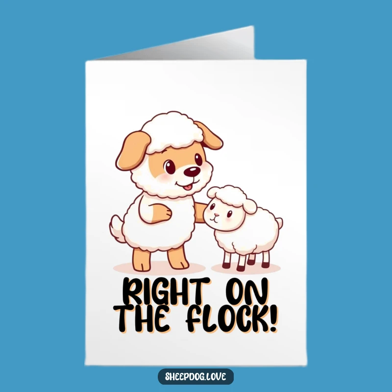 Free Printable Congrats Card: Sheepdog Nudge for Your Big Achievement!