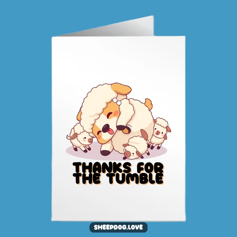 Free Printable Sheepdog Thank You Card: Playful Gratitude, Print at Home!