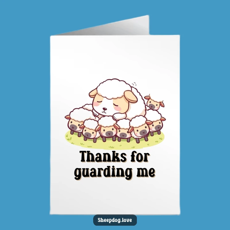Free Printable Thank You Card: Sheepdog Gratitude, Heartfelt Downloadable Gift