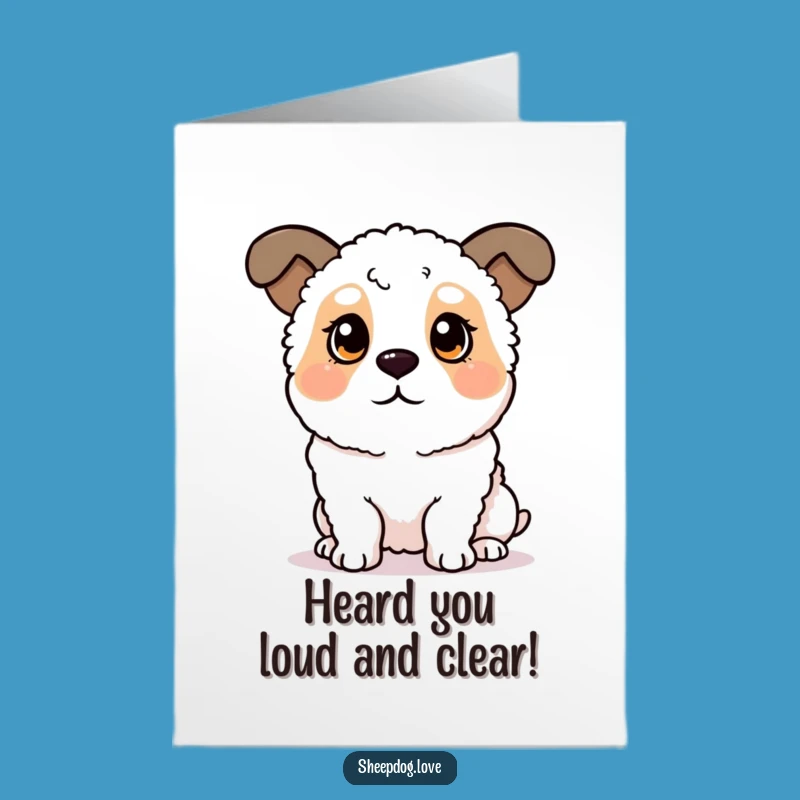 Free Printable Thank You Card: Attentive Sheepdog - A Heartfelt, Funny Downloadable Gift!