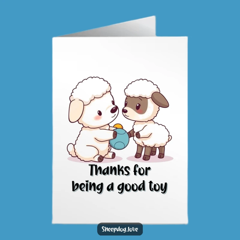 Free Printable Sheepdog Thank You Card: Funny Gentle Thanks! Downloadable Gift
