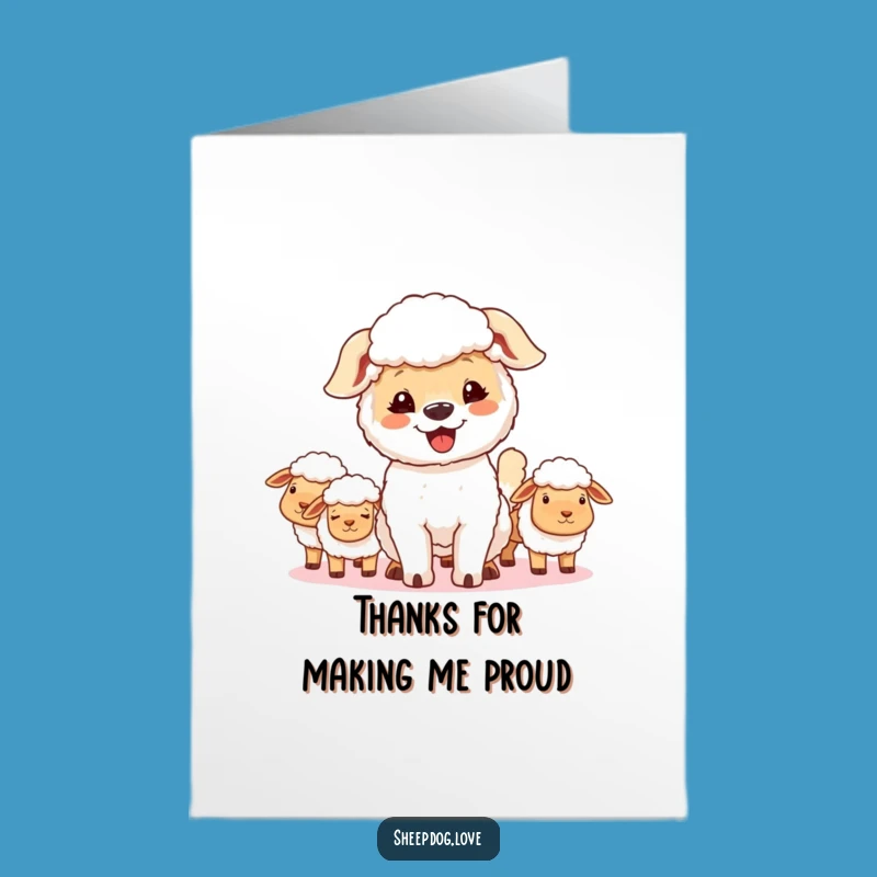 Free Printable Thank You Card: Sheepdog's Gratitude - Downloadable Appreciation