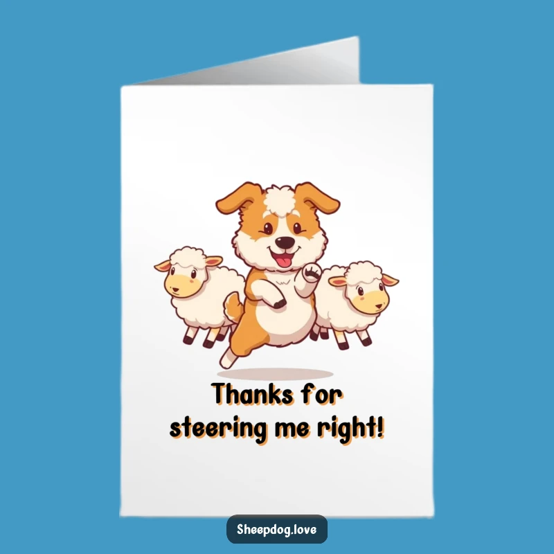Free Printable Thank You Card: Sheepdog Maneuver, Dog's Skill, Thanks Gift