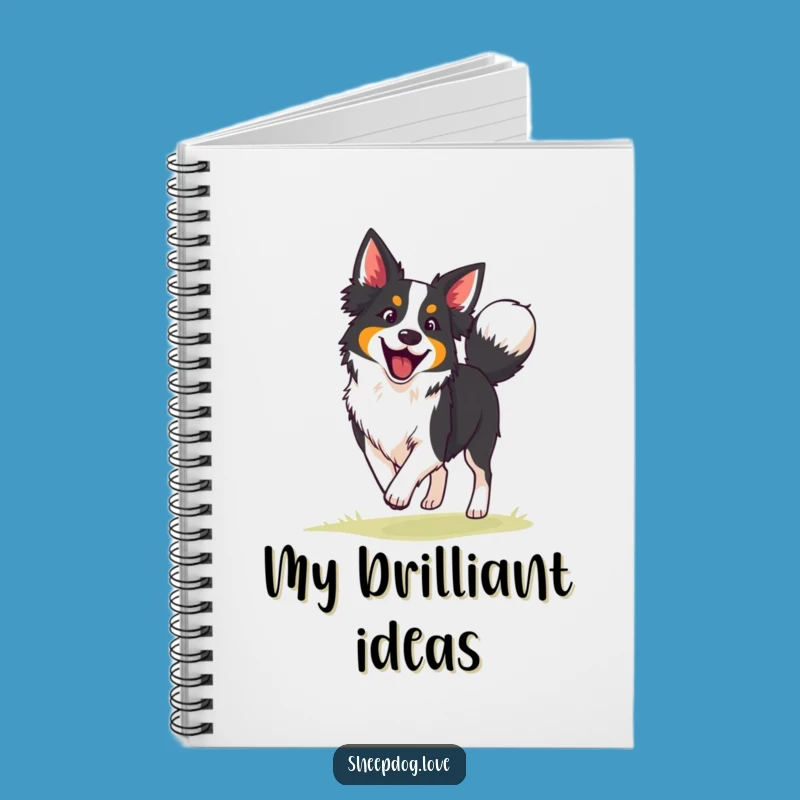 Funny Border Collie Notebook: Enthusiastic Herder Dog Journal for Notes