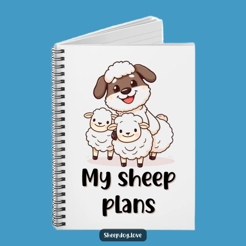 Funny Sheepdog Herder Notebook: Grinning Character Journal, Perfect for Farm Notes