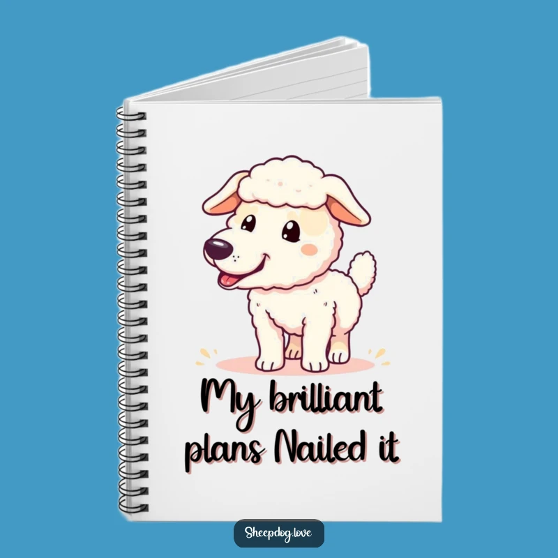 Funny Sheepdog Ideas Notebook: Jot Down Your Successes