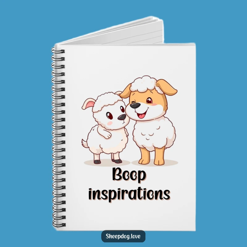 Funny Sheepdog Nudging Sheep Notebook, Journal for Farmyard Notes